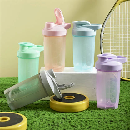 Shake Cup Sports Fitness Water Bottle Milkshake Cup Sports Plastic Water Cup Creative Plastic Drinking Cup Protein Powder Cup.