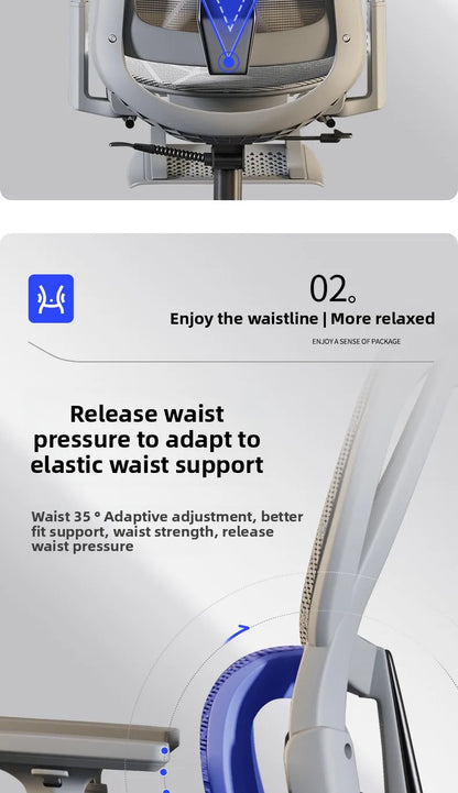 Ergonomischer Stuhl Heimcomputerstuhl Bequemer sitzender Bürostuhl Rücksitz Arbeitszimmer Schreibtisch E-Sport-Studienstuhl