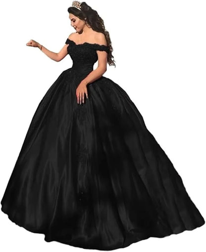 Maßgeschneiderte arabische Abendkleider, elegante rote Perlenstickerei, Spitzenapplikationen, Ballkleider, Quinceanera-Kleider, schulterfreie Partykleider