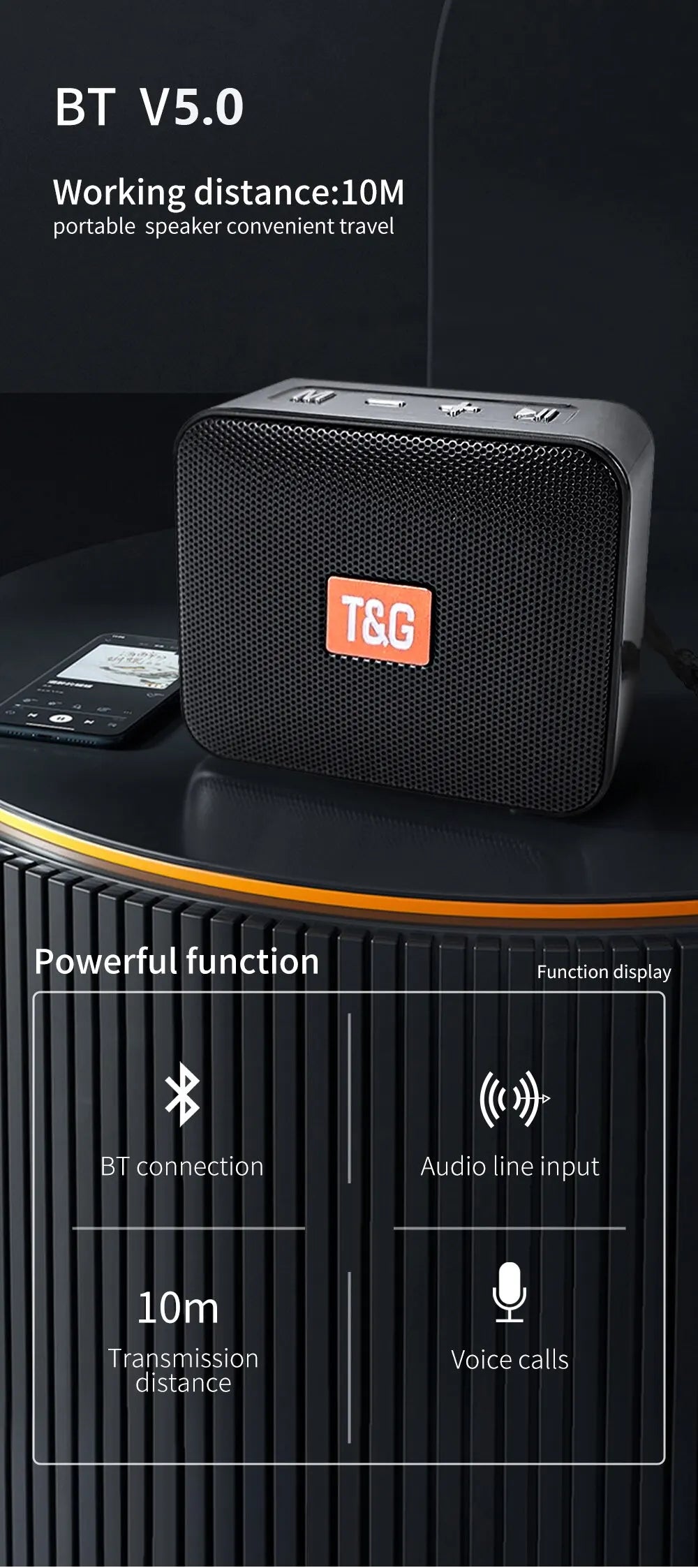 Bluetooth Speaker TG166 Portable Mini Wireless Soundbar Subwoofer Outdoor Indoor Loudspeaker Support TF Card FM Radio Waterproof.