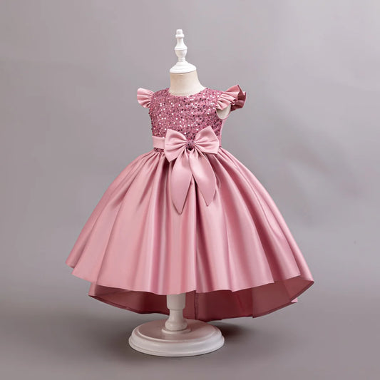 Performance Formelles Partykleid für Mädchen, Kinderkleidung, Paillettenkleider, aktive Kleider für Mädchen, Kinderkleidung, Schwarz, 3 bis 10 Jahre