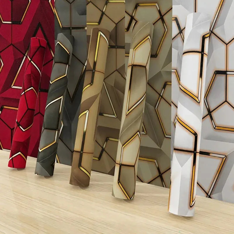 45cm geometric self-adhesive wallpaper decoration waterproof and stain resistant Ins style bedroom e-sports room wallpaper