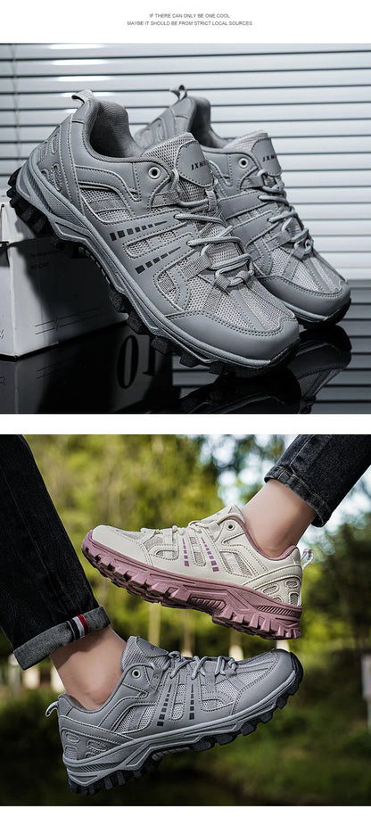 Men‘s Waterproof Hiking Shoes Outdoor Trainers Lace-up Climbing Shoes Women Trekking Sneakers Anti-slip  Tactical Sneaker.
