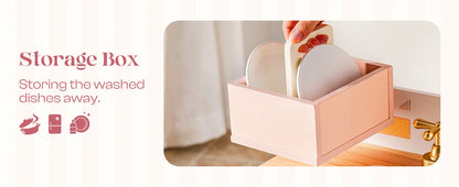 Robotime Robud Kids Corner Kitchen Playset Wooden Play Kitchen Set with Realistic Sound Pretend Play Gift for Boys Girls Pink.