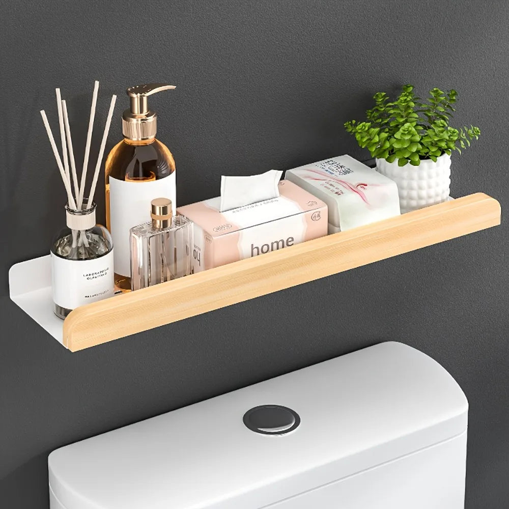 1PC Wandregal Kein Bohren Badezimmer Aufbewahrung Organizer für Shampoo Home Hotel Verwenden Badezimmerzubehör Schwimmendes Regal