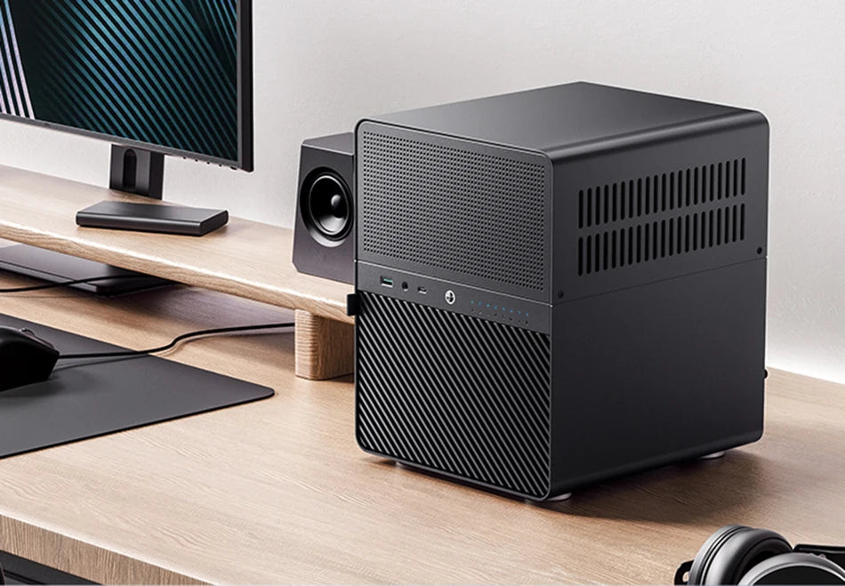 Jonsbo N3 NAS ITX Mini Case All-In-One Aluminum Office Desktop Chassis 8 Hard Disk Location Support 250mm Graphics Card PC Case.