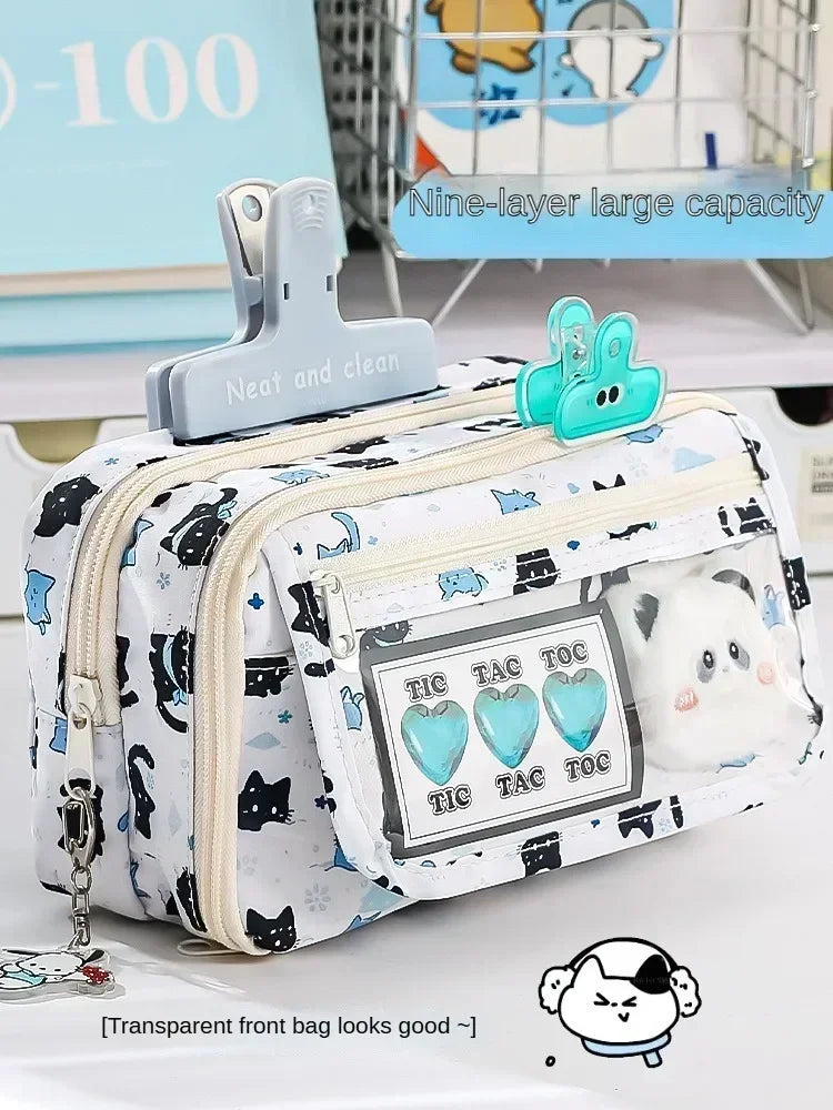 Federmäppchen für Studenten, supergroßes Fassungsvermögen, hochwertiges Federmäppchen für Mädchen, einfacher Stil, Schreibwarenbox, Federmäppchen für Schreibwaren.