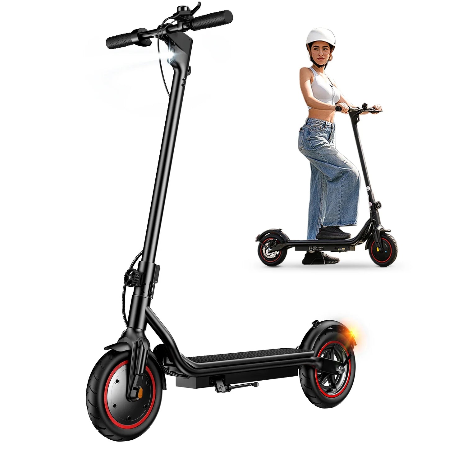 ISCOOTER W5 Electric Scooter Adults 350W motor 36V7.8Ah E-Scooter 8.5" Inflatable road Tires Foldable EScooter.