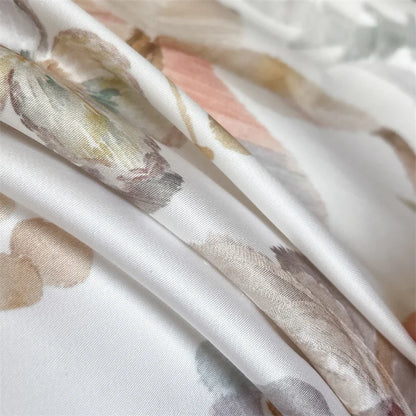 Flowers Prints Bedding Set Lyocell Eucalyptus Fiber Super Soft Silky Cool Feeling Duvet Cover Bed Sheet/Fitted Sheet Pillowcases