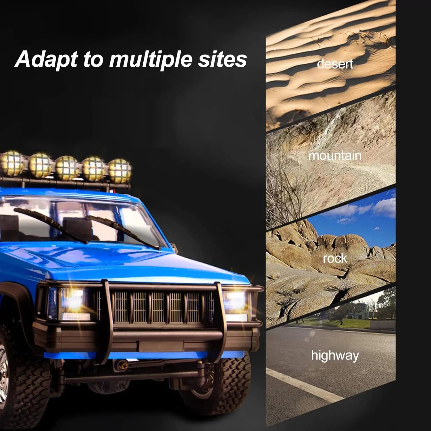 1:12 MN78 4WD Off-Road RC Car 2.4G Full Scale MN Model Cars RTR Version 280 Motor Real Proportional Copy Toy Remote Control Car.