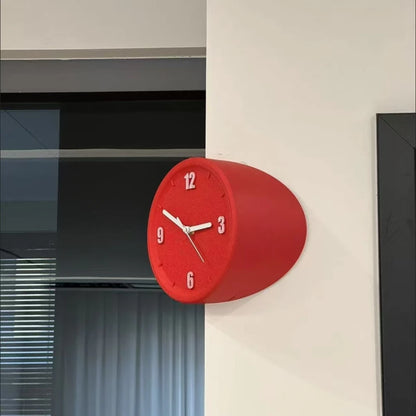 3D-Druck Eckwanduhr ohne Perforationen Einfache stille Wanduhr DIY Malkunst Dekoration Kleine Raumdekoration