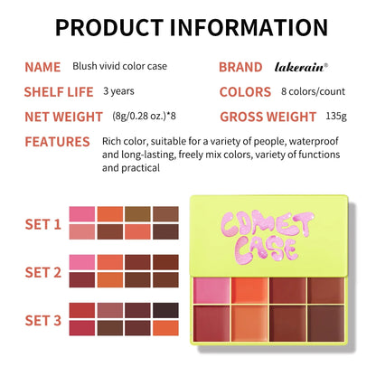 Curve Case Cream Eyebrow Cream Blush Highlighter Palette Matte Shimmer Finishes Shadow Tones Long-Lasting Cosmetics.