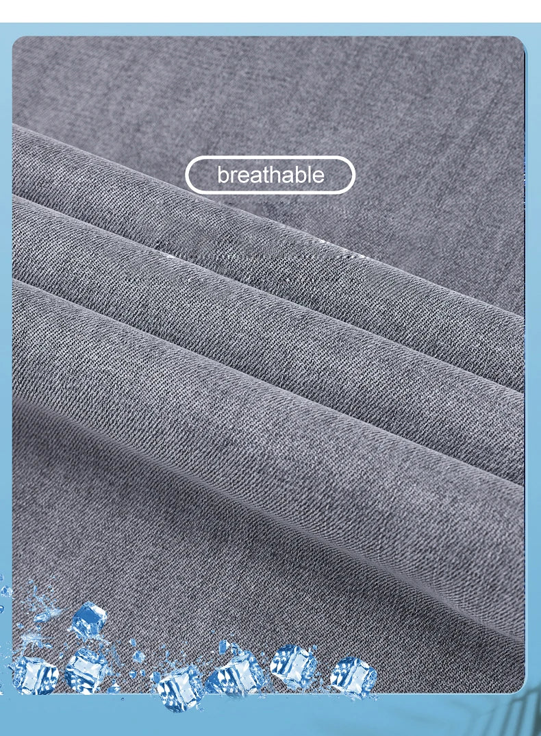 Summer Thin Men's Loose Straight Jeans Lyocell Soft Drape Business Casual Trousers Classic Smoke Gray Brand Ice Silk Pants.