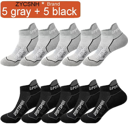 5/10Pairs High Quality Men Ankle Socks Breathable Sports Socks Mesh Casual Athletic Summer Thin Cut Short Sokken Size 38-44