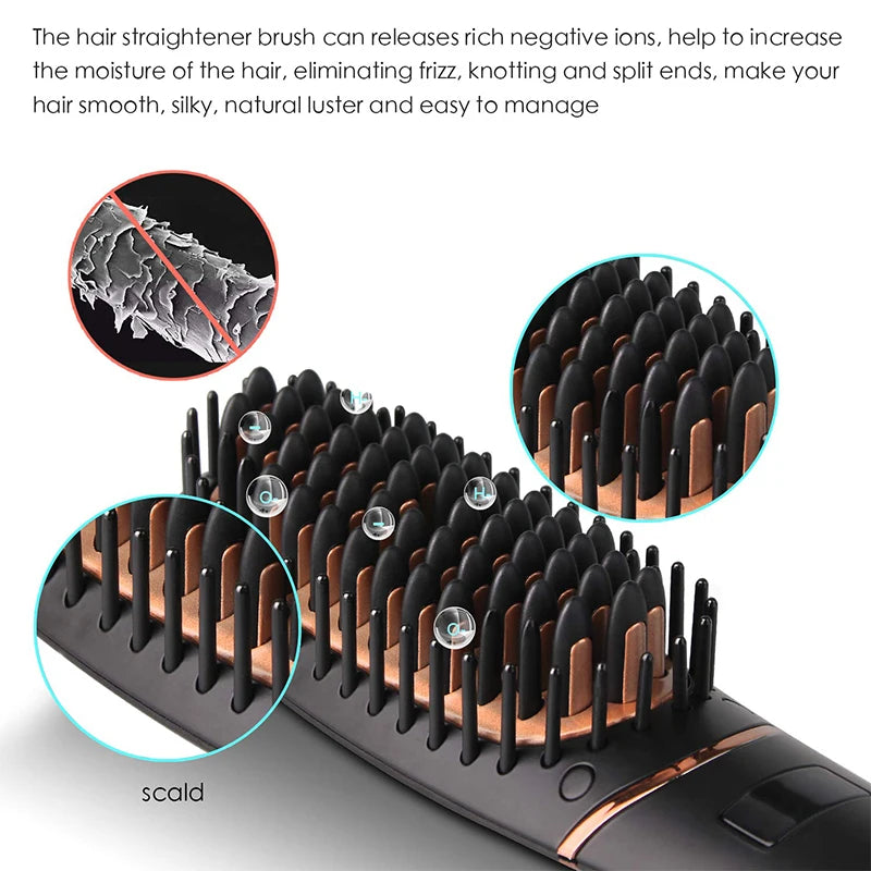 Hot Comb Beard Straightener Brush PTC Multifunctional Household Quick Beard Styler Hair Straightening.