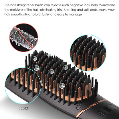 Hot Comb Beard Straightener Brush PTC Multifunctional Household Quick Beard Styler Hair Straightening.
