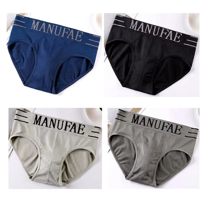 4pcs Mens Sexy Briefs Teenager Sport Underwears Plus Size Fat Men's Underpant Panties Students Breathable Fashion Casual Panties.