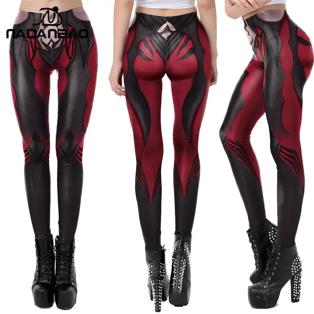 NADANBAO Women Leggings Gothic Style Anime Printed High Quality Leggings Fashion Elastic Pants Sporting Fitness Yoga Pants.