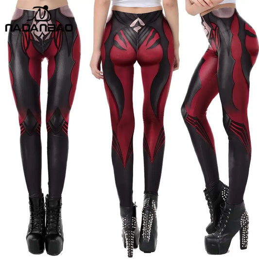NADANBAO Women Leggings Gothic Style Anime Printed High Quality Leggings Fashion Elastic Pants Sporting Fitness Yoga Pants.
