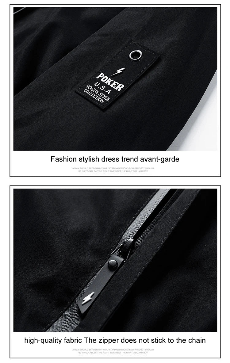 The 2025 new Spring and Autumn men's jacket, high-quality printed outdoor sports jacket, windproof and fashionable casual jacket.