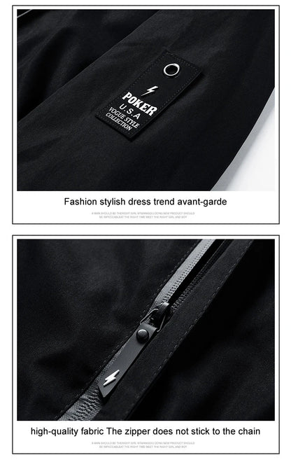 The 2025 new Spring and Autumn men's jacket, high-quality printed outdoor sports jacket, windproof and fashionable casual jacket.