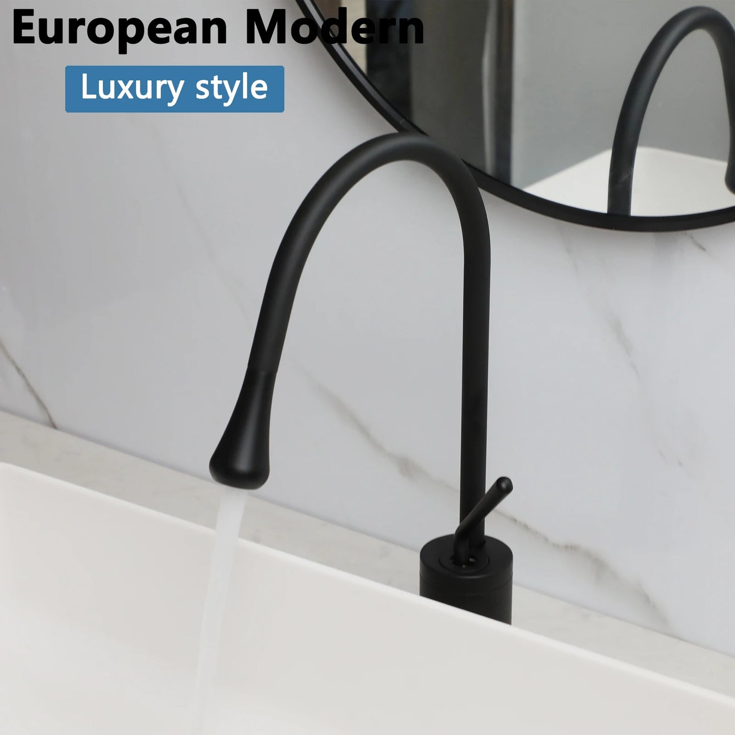 KEMAIDI Waschbecken-Set für Badezimmer, blaues Waschbecken, Deckmontage, Waschtisch-Waschbecken mit einem Griff, Aufsatzwaschbecken-Wasserhahn-Kombination