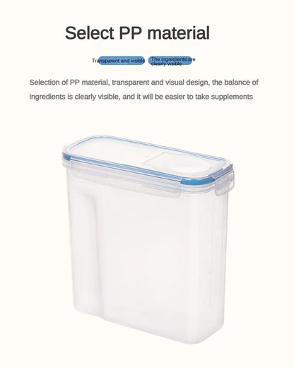 4PCS Kitchen Food Storage Tank Miscellaneous Grain Storage Box 2.5L/4L Set Transparent PP Sealed and Waterproof Storage Tank..