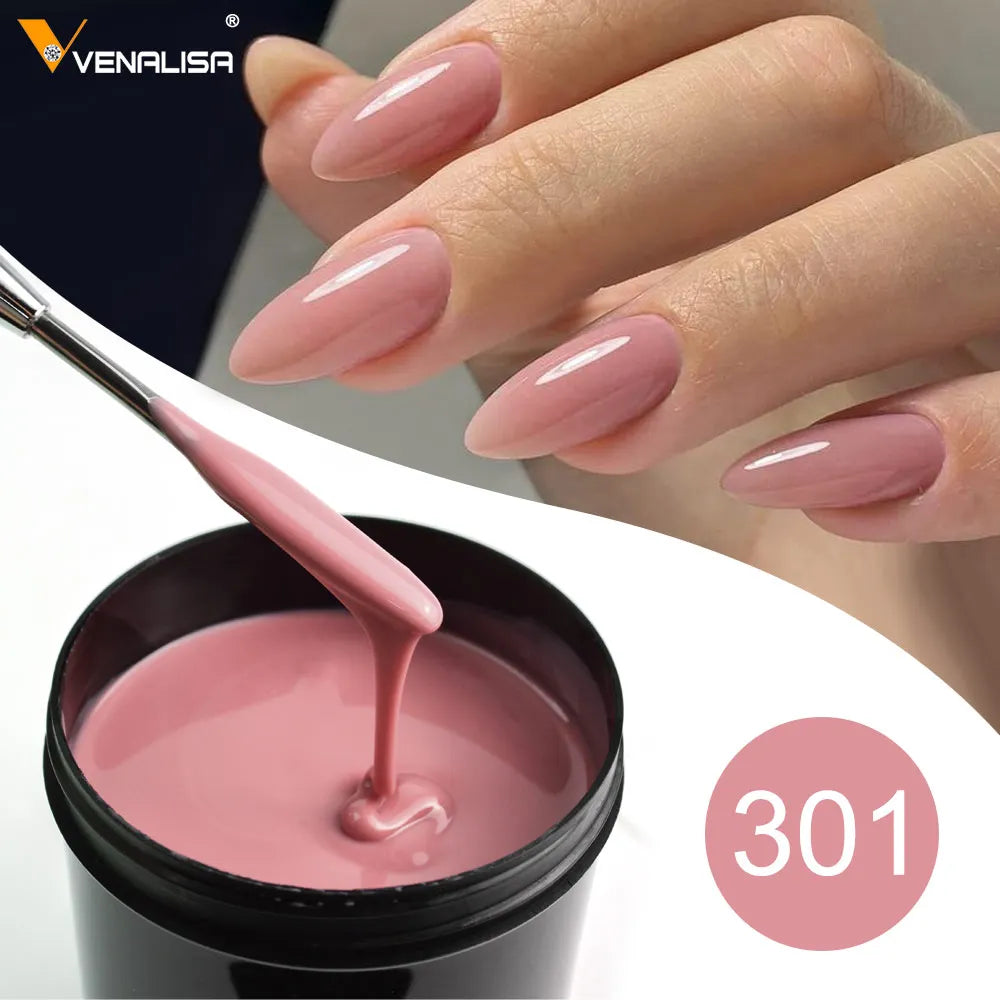 Venalisa Brand 225g Extension French Acrylic Gel Soak Off LED Camouflage Color Hard Jelly Fast Dry Nail Building Extend Gum Gel.
