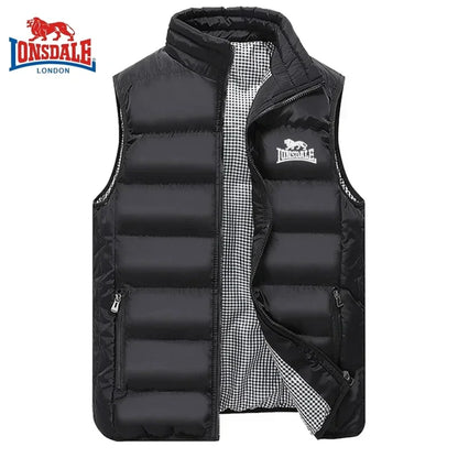 Men's Embroidery Brand High Quality Warm Vest Vest, Autumn and Winter Luxury Fashion Brand, Sleeveless Outdoor Windproof Jacket.