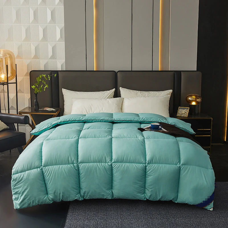 Winter Warm Thicken Duvet 100% Cotton Face Filling Fiber Down Quilts 150x200cm Home Sleeping White Duvet 1pc.