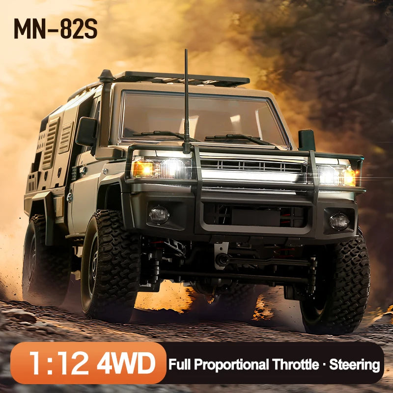 MN82S RC Crawler 1/12 Full Scale LC79 RC Pickup Short Truck 4WD Remote Control Climbing Off-road Car Toys for Kids Adults Gifts.