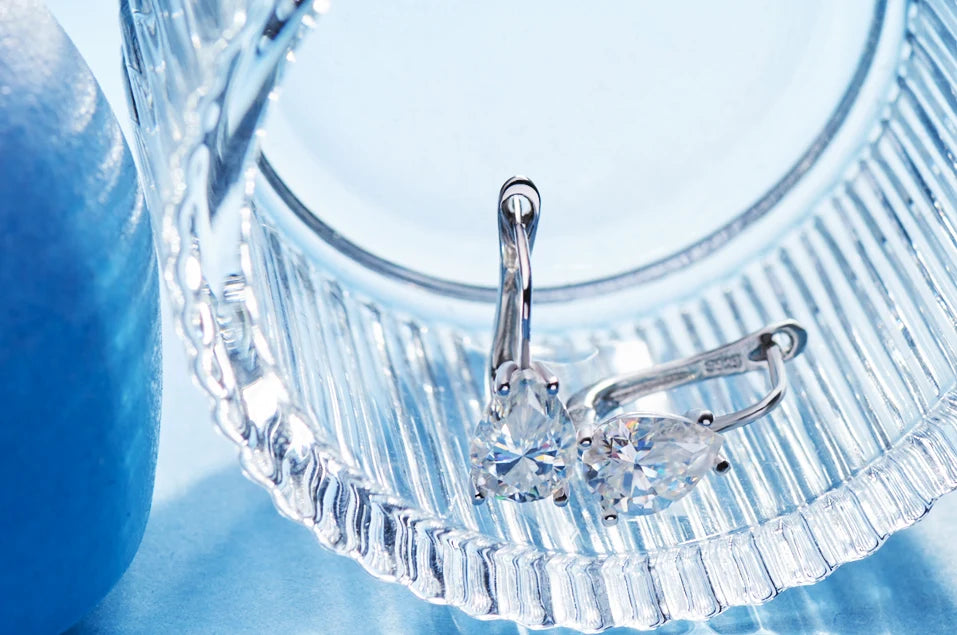 GIGAJEWE Moissanite D Color VVS1 Total 2.5ct 925 Silver Drop Earring 18K Gold Plated Diamond Test Passed Jewelry Woman Girl Gift.