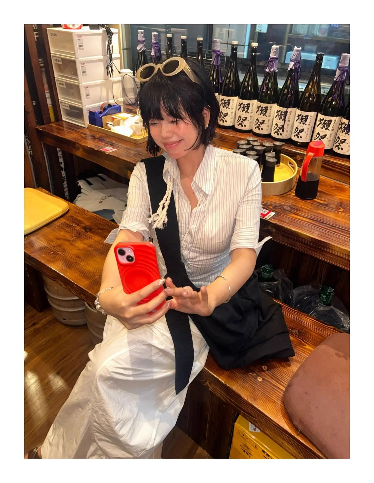 Genayooa Korean Style Casual Shirt Women Three Quarter Striped Shirts 2000s Japanese Y2k Vintage Tops Slim Retro Shirts Summer.