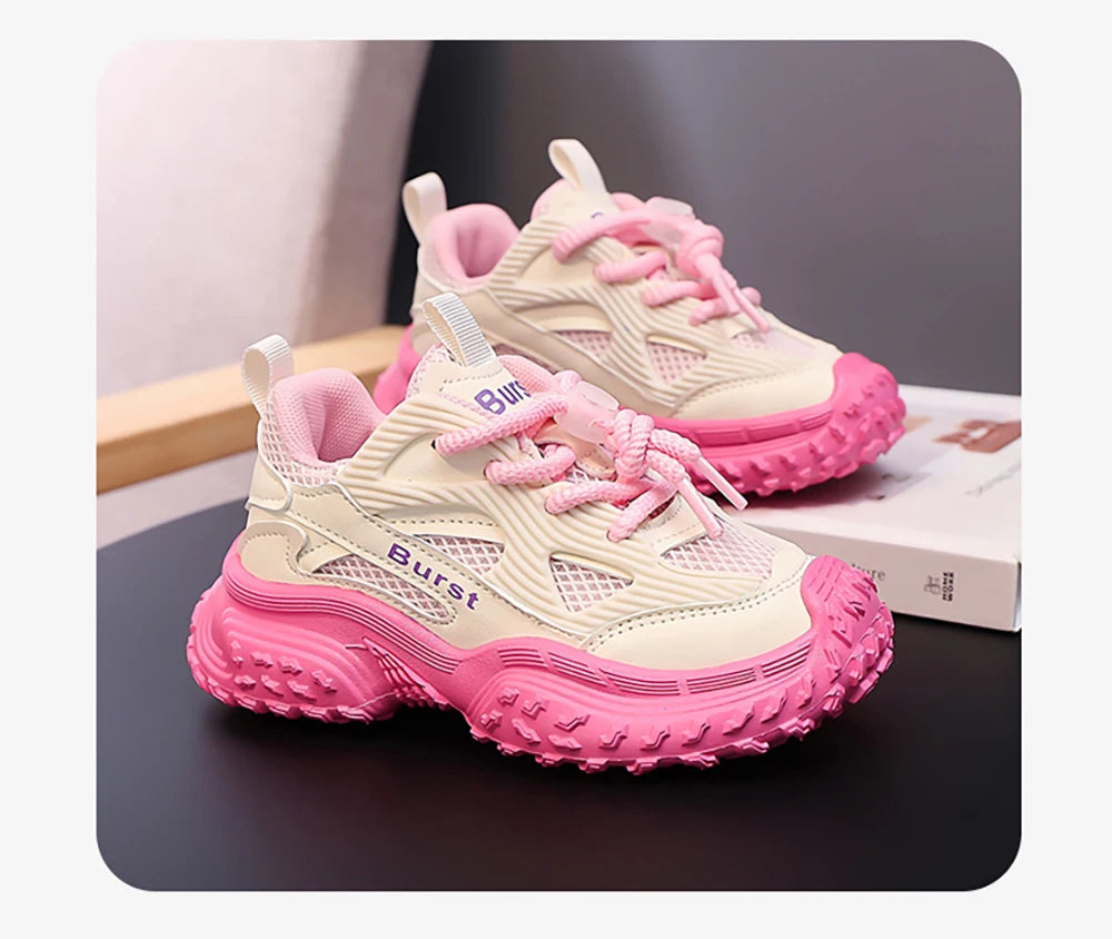 2025 Autumn Sport Shoes For Children PU Leather Waterproof Kid's Sneakers Anti-slippery Breathable Boy's Girl's Running Shoes.