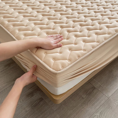 3pcs Waterproof Bedding Set 1pc Mattress Cover 2pcs Pillowcase Soft Comfortable Fitted Sheet Washable Durable Mattress Protector