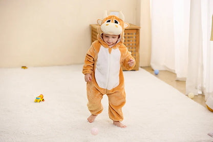 MICHLEY Winter Baby Strampler Mit Kapuze Flanell Cosplay Kleinkind Infant Kleidung Insgesamt Bodys Overall Kostüm Für Kinder Mädchen Junge
