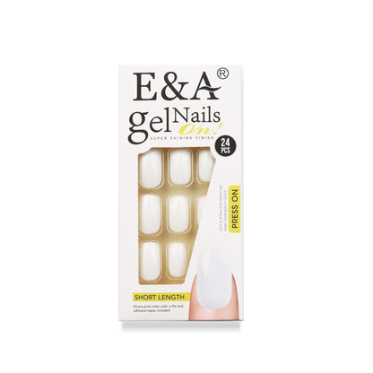 Short Square Press on Nails Red , Spring Gel Fake Nails Pure Color Natural Petite Nails Solid Stick on Nails.