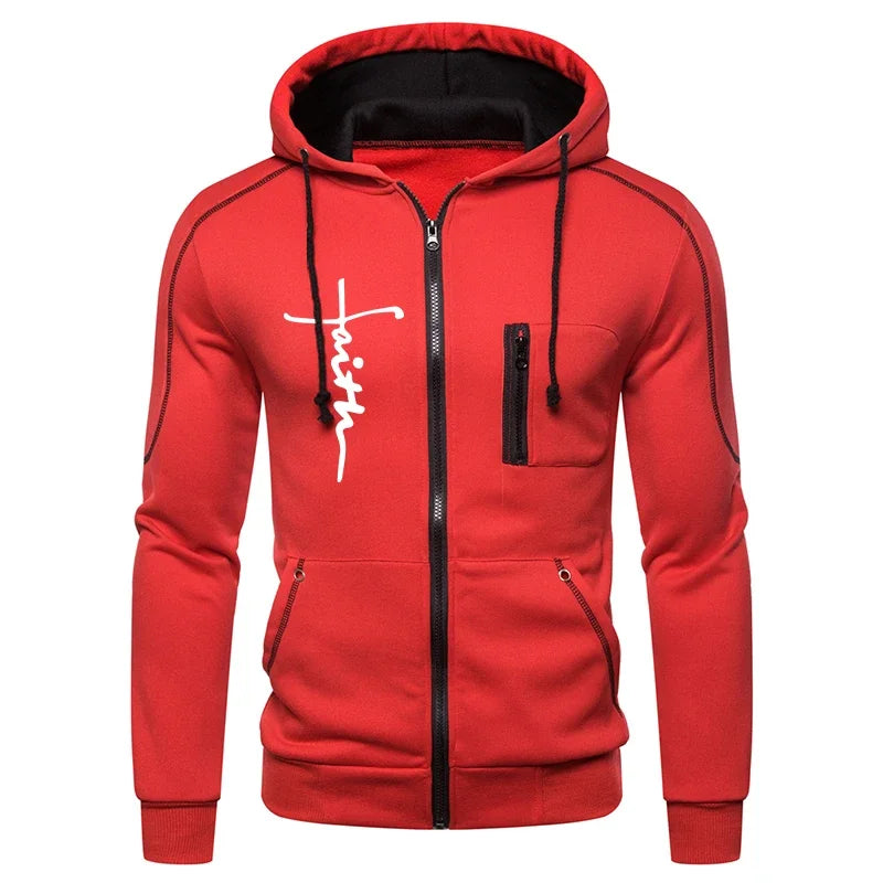 Daily Men's Tracksuit Jogging Hoodie Men Single Piece Sports Zipper Jacket Sweatshirts and Sports Pants Clothing Casual Outdoors.