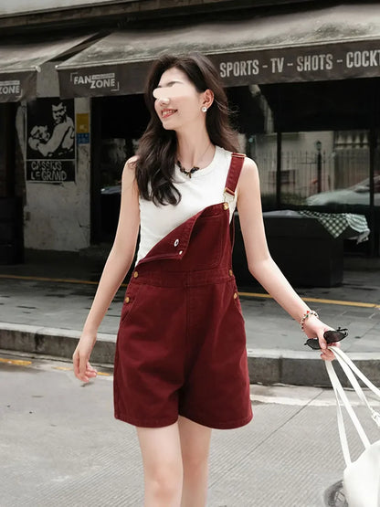 MeiYang Jamsuit Adjustable Shoulder Strap Jumpsuit Long/Short Pants Youthful Spunky One-Piece Overalls Chinese Brand Women's Clo.