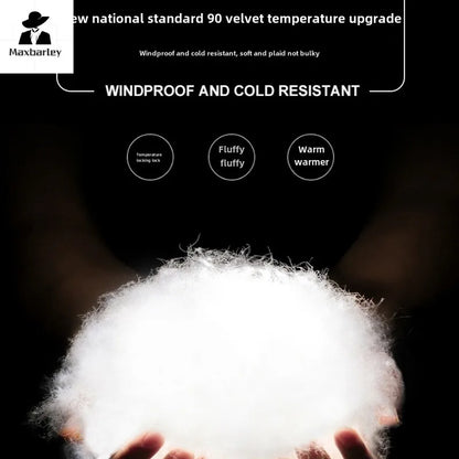 Winter Down Pants Men's Casual Waterproof Zipper Pocket Thick 90% Duck Down Cargo Pants Male Jogger Outdoor Warm Sports Pants.