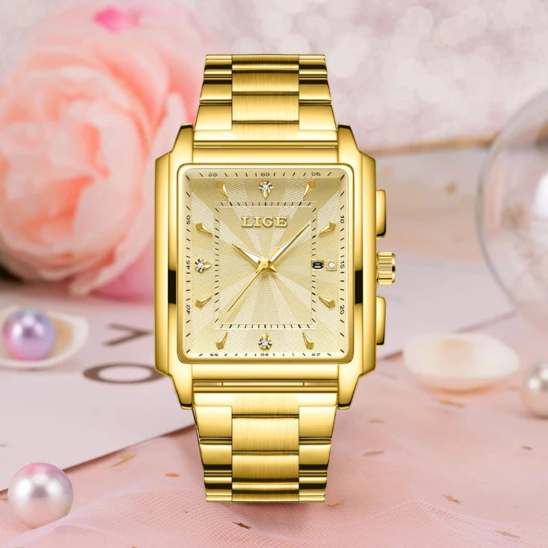 LIGE Fashion Waterproof Watch For Women Top Brand Luxury Women Watch Casual Sport Date Women's Quartz Wristwatches Montre Femme.