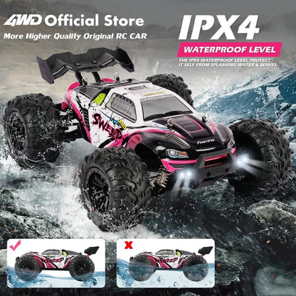 1:16 80km/h Brushless RC Drift Car With LED Lights 4WD Electric High Speed Racing Remote Control Monster Truck for Kids Adults.