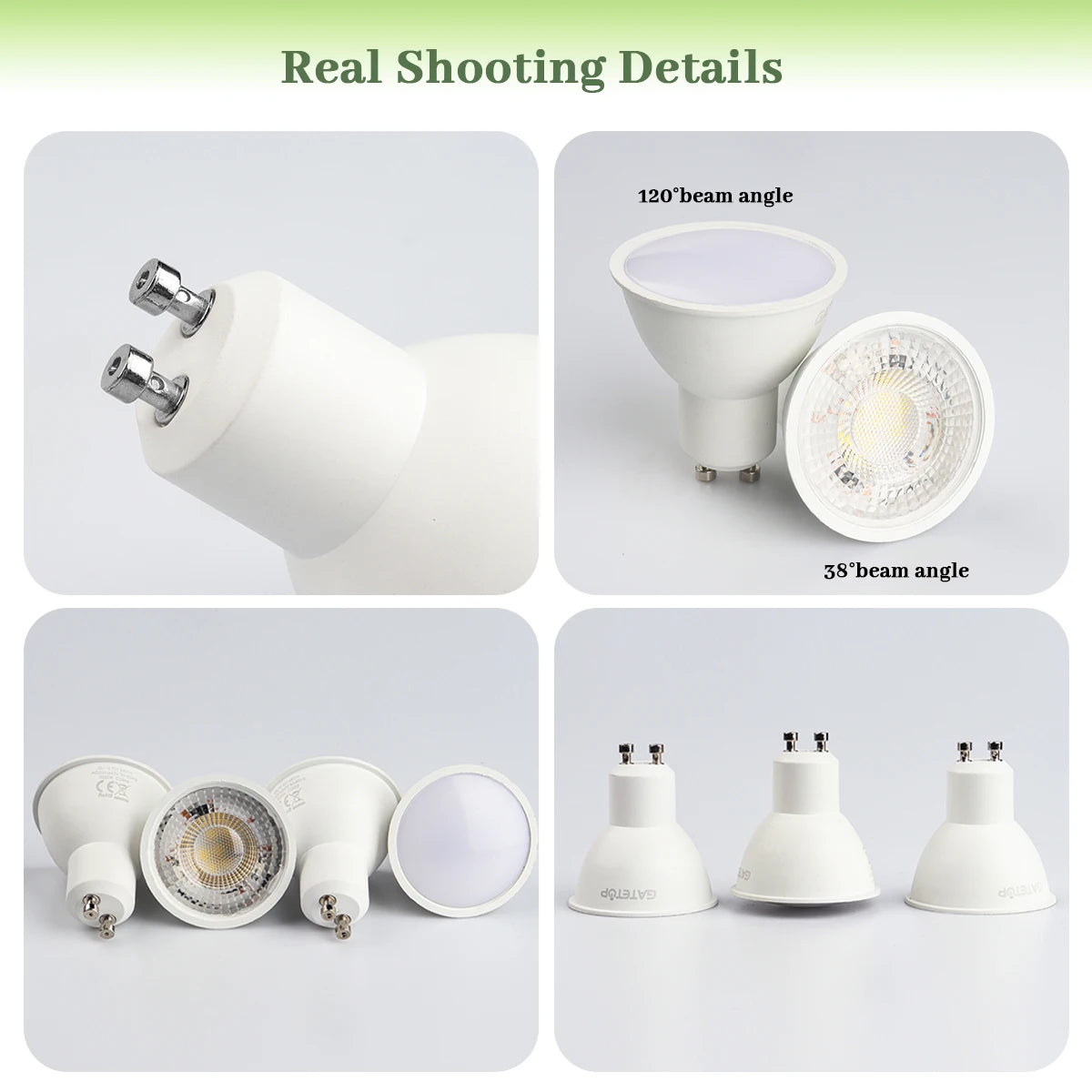 4–20 Stück GU10 LED-Strahlerlampe, dimmbar, warm, kalt, weißes Licht, 120 °   38 °   3000K 4000K 6000K für das Home-Schlafzimmer derec Einbauleuchte.