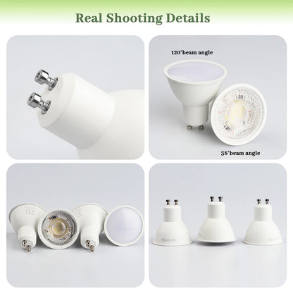 4–20 Stück GU10 LED-Strahlerlampe, dimmbar, warm, kalt, weißes Licht, 120 °   38 °   3000K 4000K 6000K für das Home-Schlafzimmer derec Einbauleuchte.