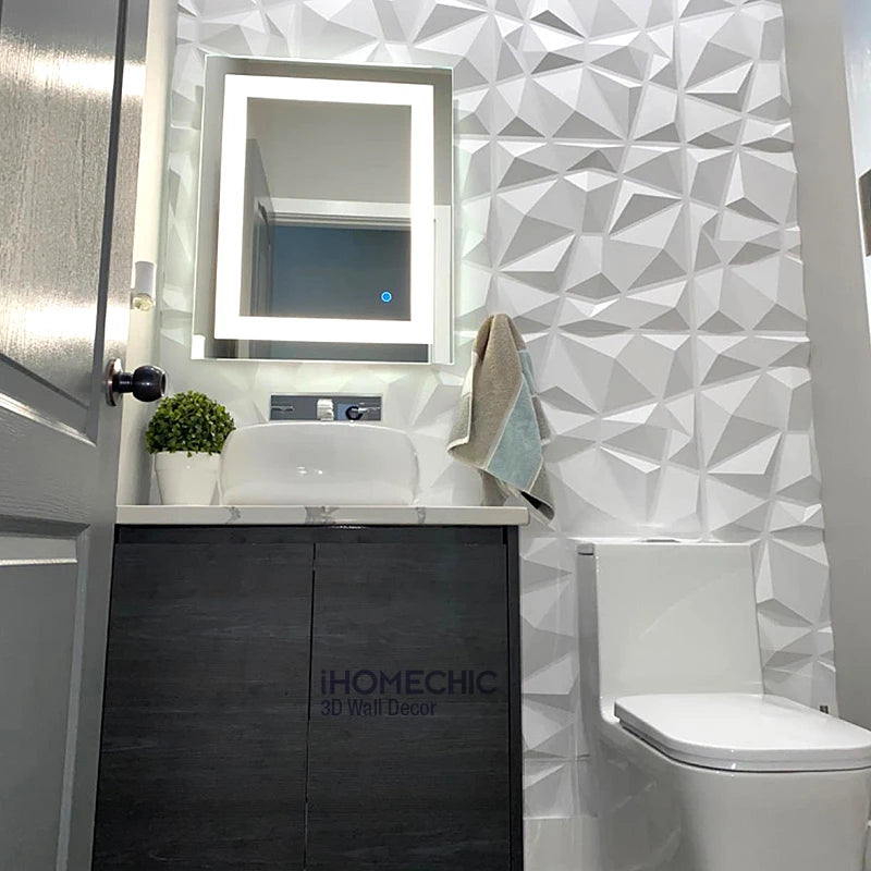 30x30cm home renovation 3D Stereo Wall Panel Diamond Not self-adhesive tile 3D wall sticker living room Bathroom 3d wall paper