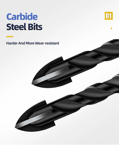 TOOLEYE Kreuz Hex Bohrer Set Für Beton Porzellan Fliesen Glas Metall Multifunktions Bohrer Bits Kit Power Werkzeuge Bohren Bohrer