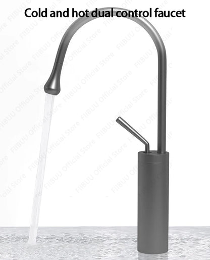 Rechteckiges silbergraues Porzellan-Keramikgefäßwaschbecken über der Theke, Toilette, Badezimmer-Schminktisch, Waschbecken, glasiertes weißes Waschbecken