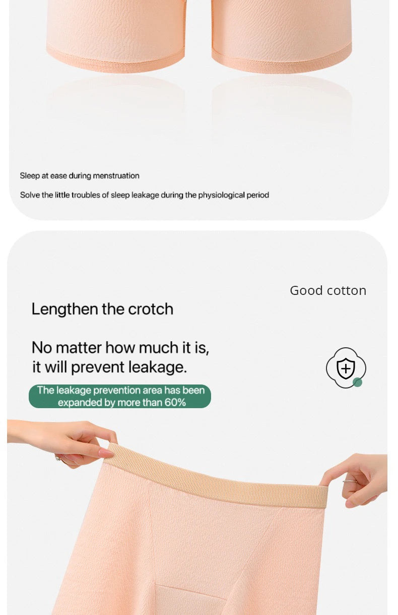 4pcs Women's Safety Pants Physiological Underwear High Waist Shorts Panties For Women Plus Size No Trace Leggings Safety Panty.