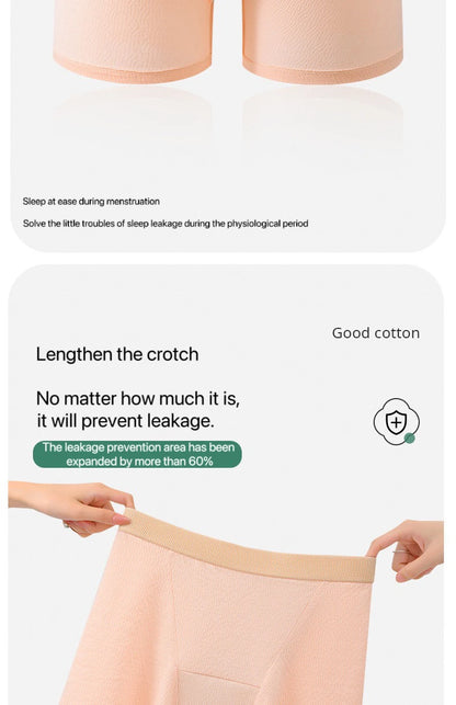 4pcs Women's Safety Pants Physiological Underwear High Waist Shorts Panties For Women Plus Size No Trace Leggings Safety Panty.