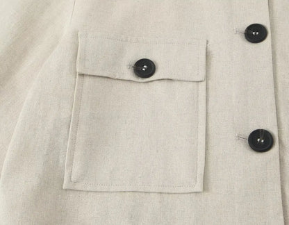 Work Office Lady Pants Set Women Long Sleeve Button Pocket Jacket Women's Trousers With Pocket Two Piece Set Female Set.